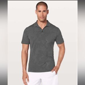 NWT Lululemon Men’s Propel Polo Stitch Camo Ice Grey Deep Coal
